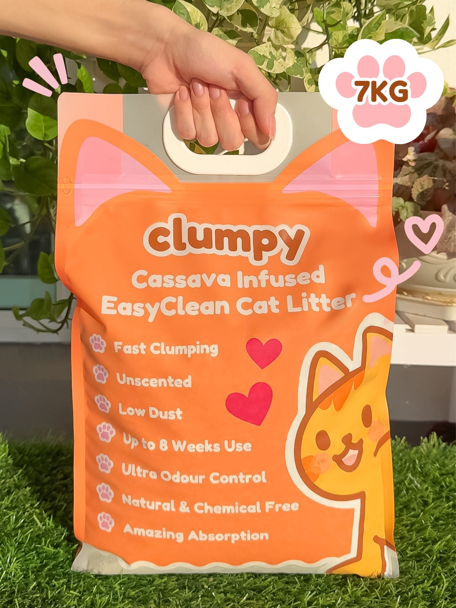 10L 7KG Clumpy EasyClean Cassava Cat Litter