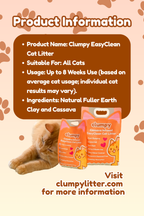 30L Clumpy EasyClean Cassava Cat Litter 21KG Bundle